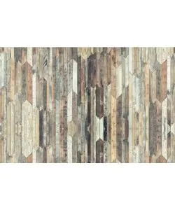 Tappeto  'vintage wood' in vinile spessorato, 150x230 cm